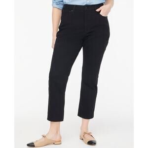 J.Crew Curvy Essential Jeans Womens 26 Black Straight All-day Stretch High Rise